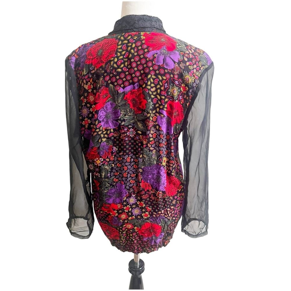 Collective Concepts Vintage Patchwork Blazer Jack… - image 2